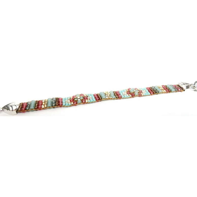 Shop Trending Jewelry With Exclusive Savings Chili Rose Silver Mini Silver Tip Tiffany Sectioned Design Bracelet