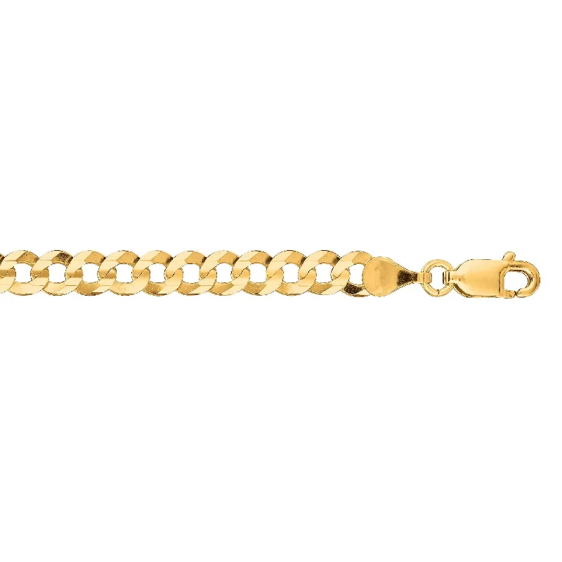Delicate Crystal Jewelry For Sophisticated Charm 10K 20 inches Yellow Gold 4.70mm Diamond Cut Comfort Curb Chain with Lobster Clasp